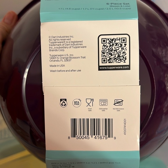 NEW TUPPERWARE WONDERLIER® 3-PC SET deep purple, lavender purple Pinkish purple - Picture 3 of 4